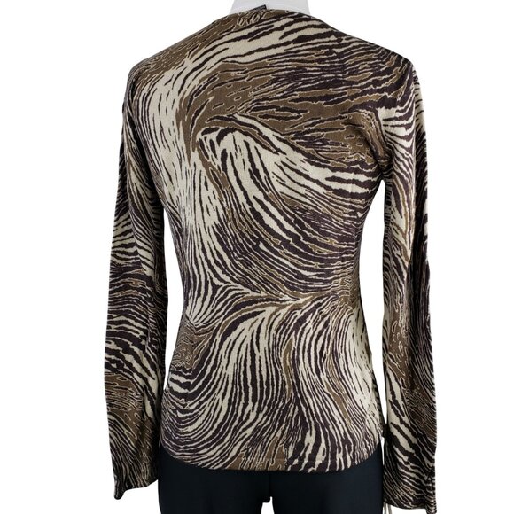 Ellen Tracy Vintage Animal Print Pullover Sweater S Great Condition - Picture 4 of 6